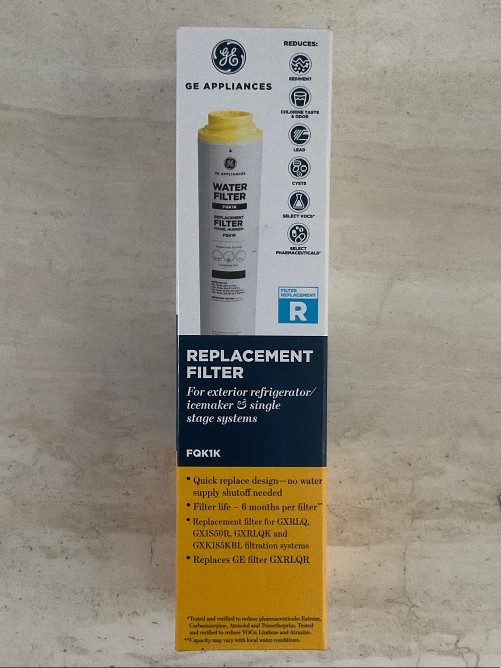 GE Model FQK1K Replacement Water Filter (R) General Electric New Sealed